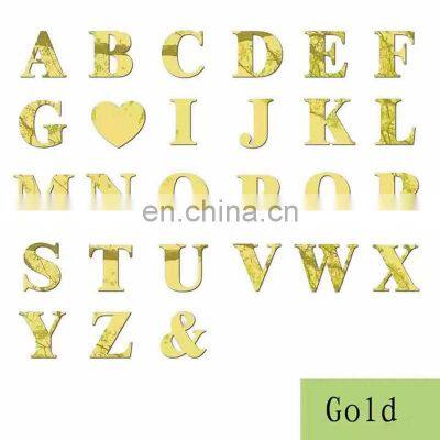 3D DIY Wall Stickers ps Plastic Mirror Wall Sticker Alphabet English Letters Home Decoration Creative Mirror Wall Sticker photo-5