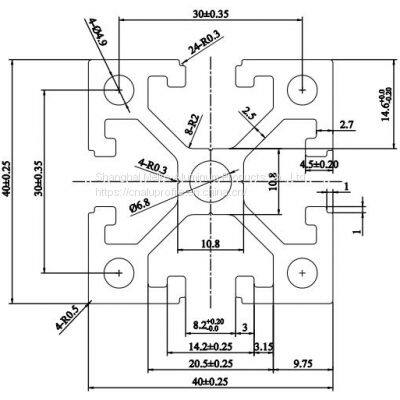 MK-8-4040F 4040 Aluminum T Slot Extrusion Industrial Customized Silver Anodized for Workstation Factory Price photo-2