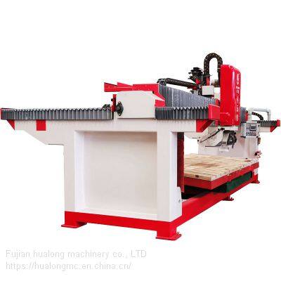 Hualong Machinery HLSQ-450 Siemens Multi-Function Electric Granite CNC Stone Cutting Machine Table Marble Dust-Free Building Automatic Granite Bridge Saw Machine