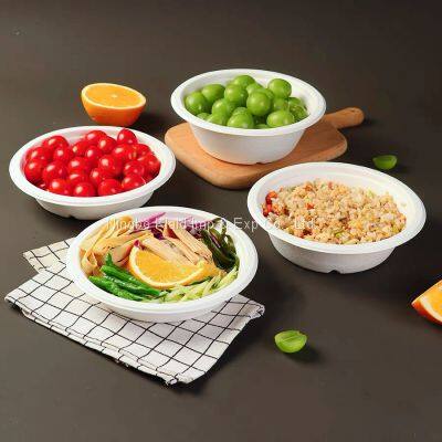 24oz 100% Biodegradable Compostable Disposable Bagasse Sugarcane Round Bowl (400/CS) photo-4