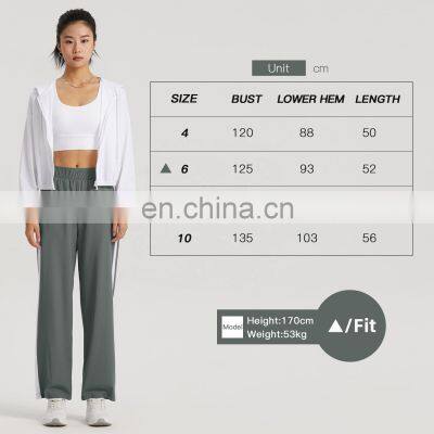 Upf 50+ Adjustable Drawstring Sports Hooded Jackets Wholesale Womens Long Sleeve Yoga Tops photo-5