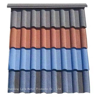 China Factory Outlet 1300MM*420MM Thickness Galvalume Color Stone Coated Metal Roof Sheets photo-3