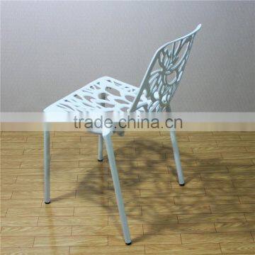 Global Trading High 80.7cm Aluminum Flower Back Outdoor Chair photo-4