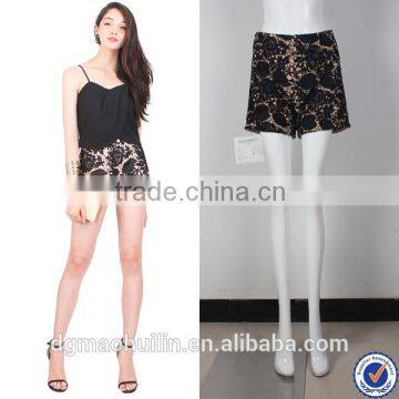 wholesale custom women shorts girls sexy black lace crochet shorts patterns