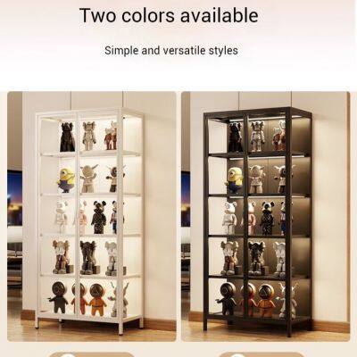 Современный стеклянный витринный шкаф с регулируемыми полками для выставки трофеев и сертификатов photo-5