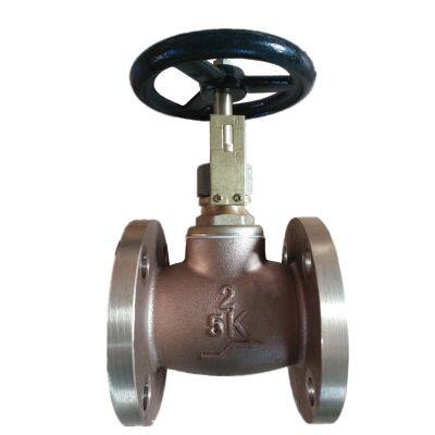 Reliable Sealing JIS Bronze Globe Valve DN15-DN100, 5K, Compatible With Water Treatment