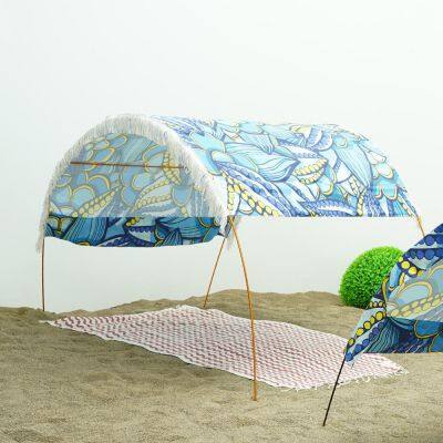 Resort Beach Gazebo Commercial Grade Aluminum Frame With Adjustable Height for Luxury Hotel Beach Tent Canopy Boho photo-3