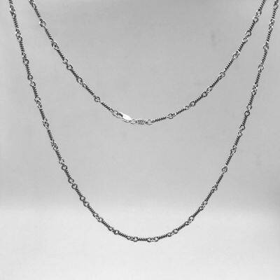 Creative Gothic Thorn Necklace Retro Barbed Wire Collarbone Chain Punk Unisex Jewelry Holiday Party Gift Men Women Accessories photo-3