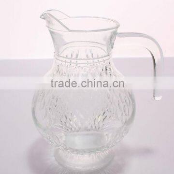 2016 factory outlet Eco-friendly transparent glass jug with lid