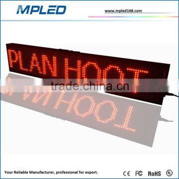 High quality 8"x40"Waterproof outdoor LED sign cheap P10 SMD single red color LED display