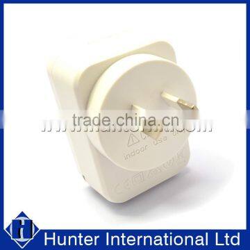 White For Double USB AU Travel Socket Charger