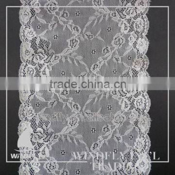 Make To Order Stretchy And Soft Cream Lace Saree For Home Textile