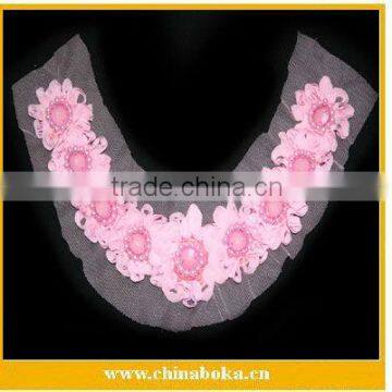 Fashion handmade flower beaded ladies collar design
