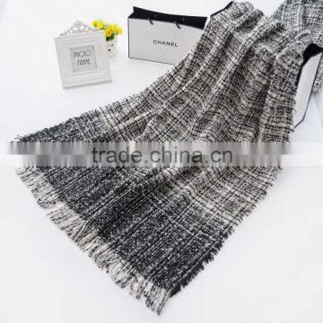 Best Selling Loop Yarns Woven Plaid Fashion Ladies Winter Shawl photo-4