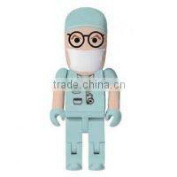 Soft pvc doctor shape 8gb cartoon most beautiful usb flash drive, USB flash drive cartoon pen drive 32gb, bulk 4gb usb pendrive