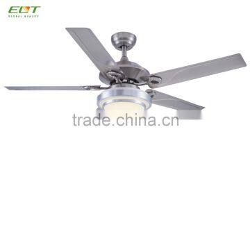 Sand Nickel Iron Blades Lamp Fan For Living Room
