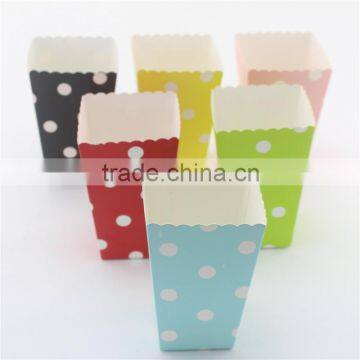 Disposable colorful printed paper popcorn box