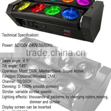 8*10w 4in1 RGBW LED Beam Moving Head Spider Light 8 Eye Spider Light photo-2