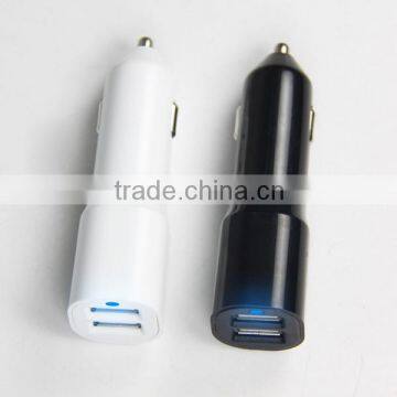 5v4.8a dual port usb bowling design car charger with led