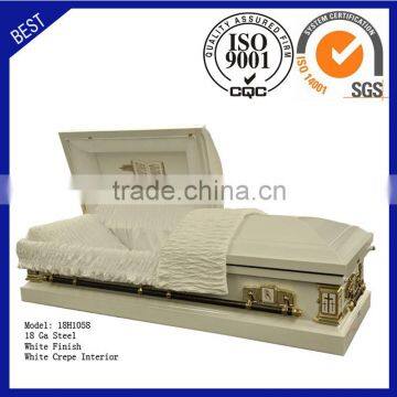 18H1058 funeral supply high quality cheap price coffin American steel casket