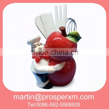 Ceramic cooking tool chef with apple