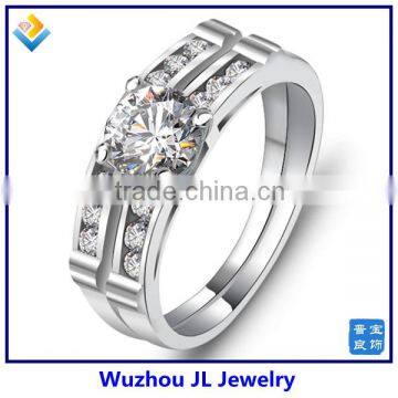 JL Jewelry Fashion Couple CZ Серебряные кольца