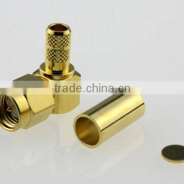 SMA Male Right Angle Coaxial Connector for RG-58U,LMR-195U,LMR-200 Cable,electrical Contact photo-2