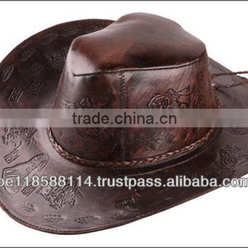 PERUVIAN LEATHER HAT