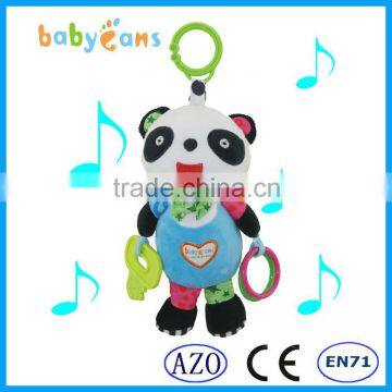 Babyfans Baby Cute Panda Cartoon Shaped Plush Music Puppet Educational Toys china factory wholesale