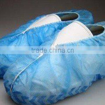 Light Blue Disposable Printed Non Slip Shoe Covers