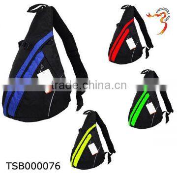 Fashion nylon fancy hiking triangle leather ruchsack