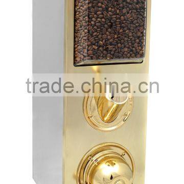 Best Qulity Bulk Coffee Bean Dispenser Silo,Coffee Silo with Scoop, Roasted Coffee Powder Dispenser Kuban KBN80 Brass