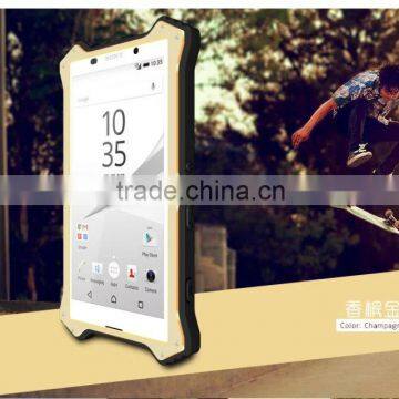 Love Mei MK2 Series Metal Aluminum Phone Cases Cover Flip Leather Shockproof Case For Sony Xperia Z5 TB-0152 photo-3