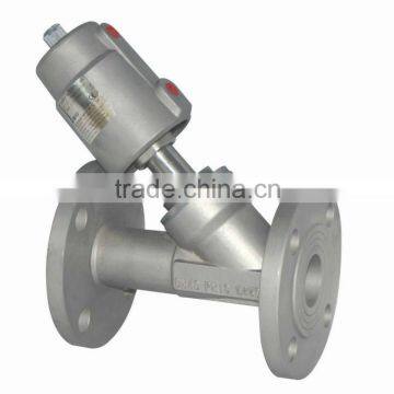 Pneumatic piston Angle Seat Valve(SS head-flanged)