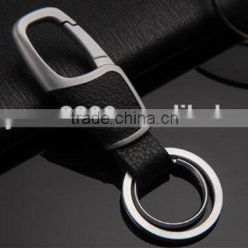 2015 Make in china Factory supply custom metal leather key chain for men