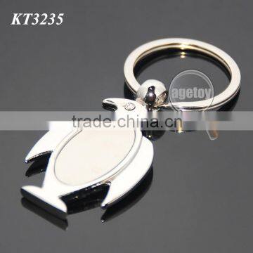 Promotional High Quality Zinc Alloy Custom Or Wholesale Blank Silver Metal Penguin Keychain photo-6