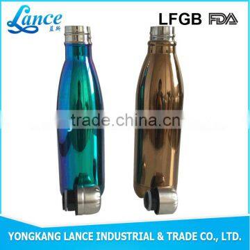 Stainless steel double wall insulated cola shaped vacuum flask