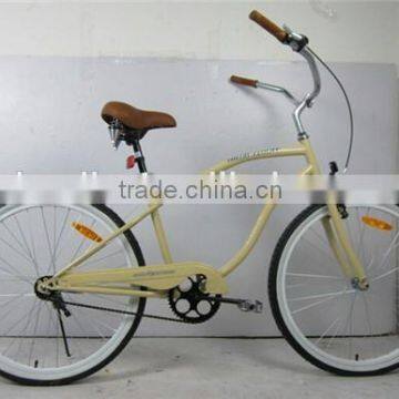 single speed 26 inch steel frame beach cruiser bike made in China