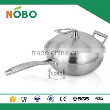 High Quality 3 Layers Stainless Steel 304 Non-stick Frying Pan With Lid Quality Choice photo-3