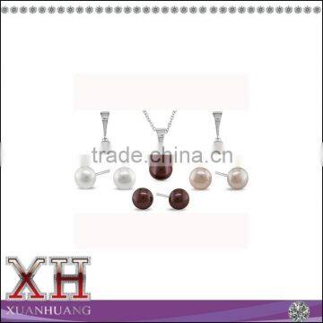 Fancy Pearl Jewelry Sets Necklace and Earrings Pearl Set Designs