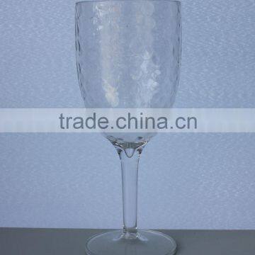 Embossed Clear Plastic Red Wine Cup