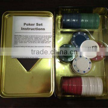 Poker Chips in Tin Box /Window Box/ Aluminum Box