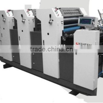 three colors offset printing machine XH347, printer machine