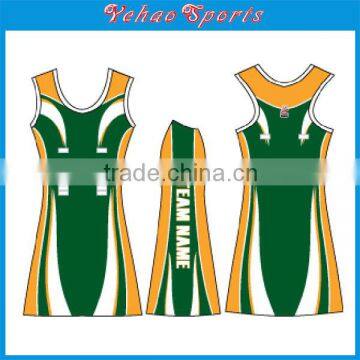 2016 popular custom design girls netball dresses