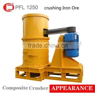 Cubic product less iron pollution iron ore composite hammer crusher plant