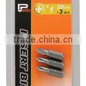 3pcs 1/4" 25mm Insert Bit Set, Screwdriver Head, DIY Tool Set