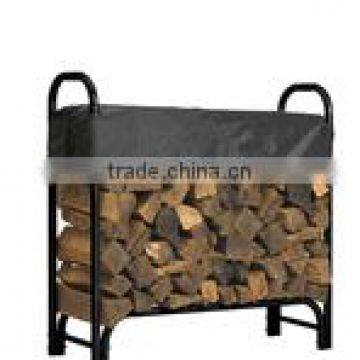 4' Heavy-Duty Firewood Rack Plus Cover,Firewood Cover