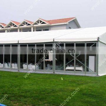 12x30m outdoor luxury professional aluminum frame tent with glass wall system