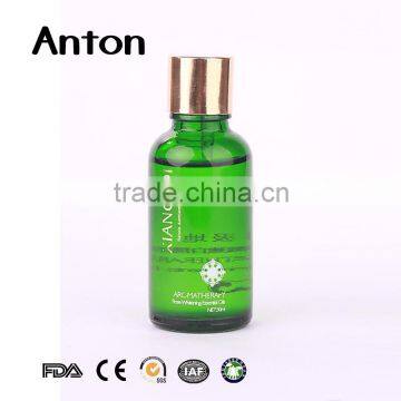 25ml screw tops Green pure essential oil bottles with plastic roller balls