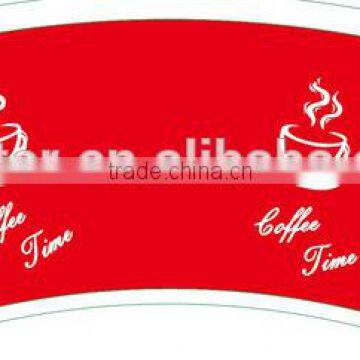 Single PE Coated Paper Fan With Flexo Printing 7oz